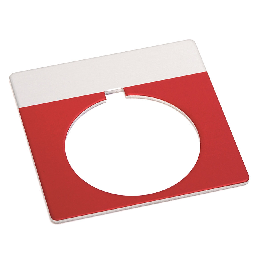 PLACA LEYENDA  ALUMINIOSIN GRABAR ROJO - 800TX621
