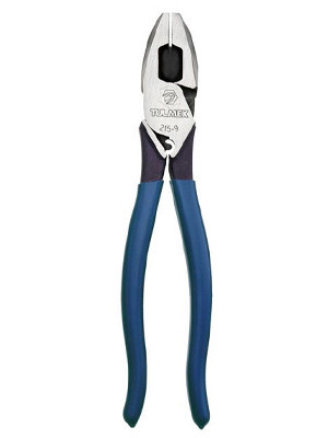 PINZA DE ELECTRICISTA DE 9", ALTA PALANCA CON JALADOR DE GUIAS Y PONCHADOR DE TERMINALES - TU-D215-9