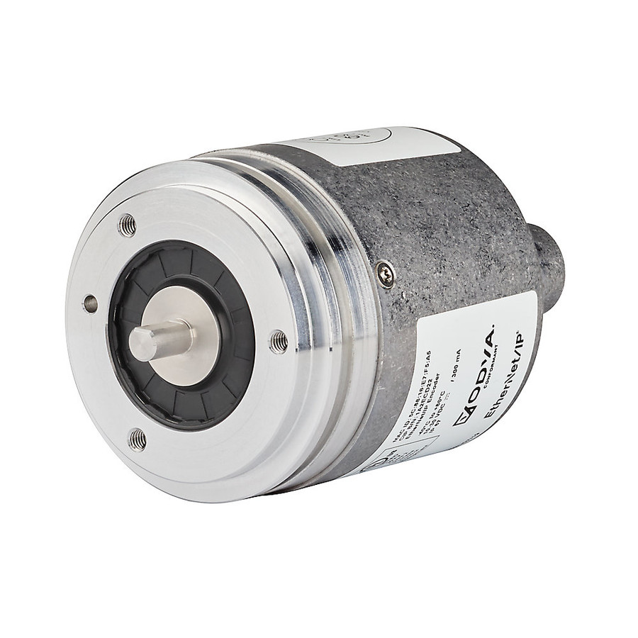 ENCODER ETHERNET/IP 843E, MULTIVUELTA:4096 VUELTAS,EJE SOLIDO C/PLANO, 6MM,CONECTOR M12, 18BIT, CON  - 843EMIP13BA4C