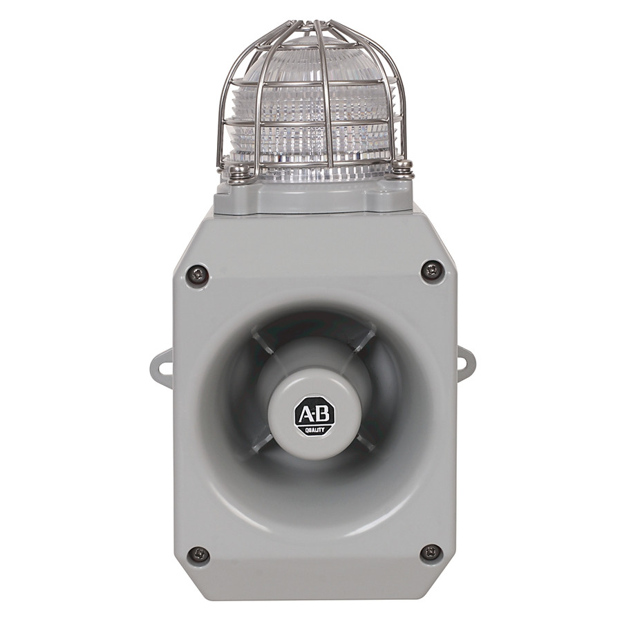 855HM CLAXON DEL METAL CON BEACON, GRIS COLOR DE LA CARCASA, M20X1.5MM LA ENTRADA DEL CONDUCTO, 12-3 - 855HMCGMD30DL5