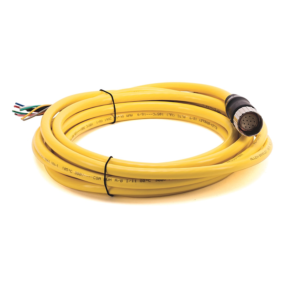Cable con conector de sensado recto hembra de M23, 12 pines/9 conductor, conector de entradas y sali - 889MFX9AE5