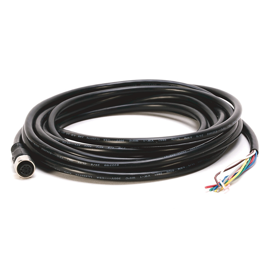 CABLE MICRO CC M12 HEMBRA RECTO 8PIN A CABLE SIN CONECTOR PVC NEGRO 24AWG NEGRO - 889DSF8FB10