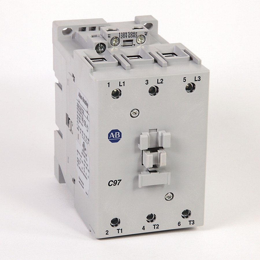 CONTACTOR, 97 A, IEC, 110 V 50 Hz/120 V 60 Hz., CA, 3 POLOS NORMALMENTE ABIERTOS, 0 CONTACTOS NA - 100C97D01