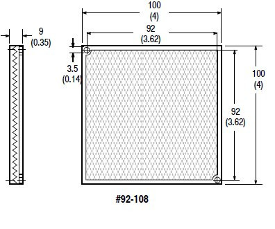 REFLECTOR DE 10 X 10 CM RANGO DE 15 CM A 3MTS - 92108