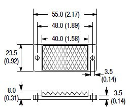 REFLECTOR PARA SENSOR 23-5X55MM - 92112