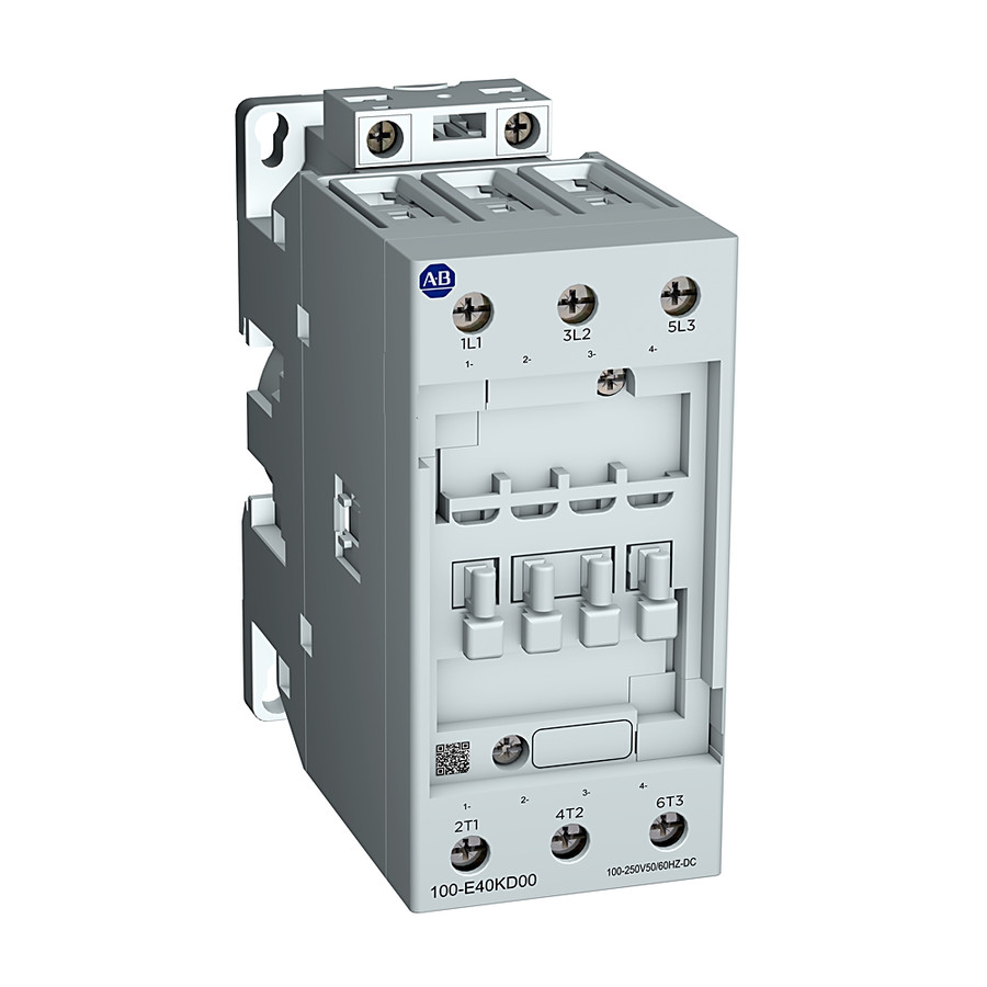 CONTACTOR, 65 A, SERVICIO AC3, 48-130 V CA 50/60 HZ / 48-130 V CC BOBINA ELECTRÓNICA, 0 N.O. 0 NC - 100E65KY00
