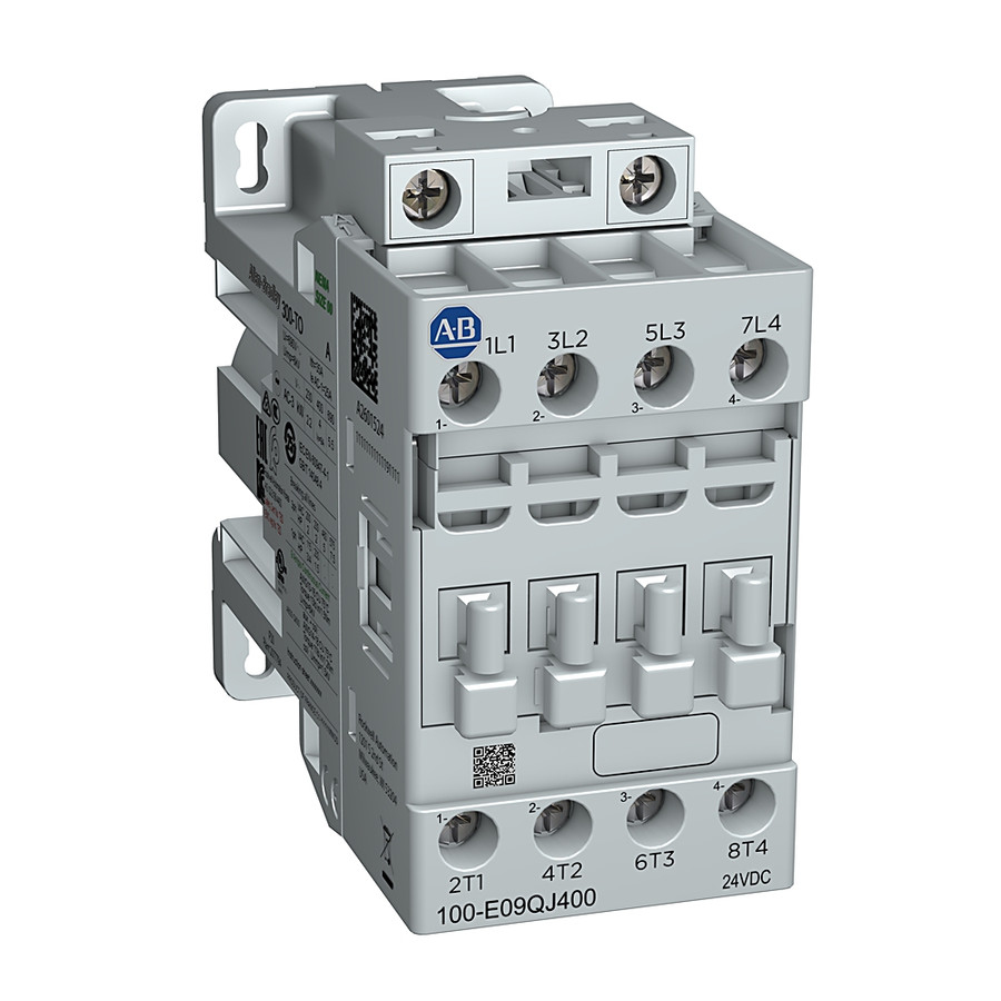 CONTACTOR E, 18A, SERVICIO AC3, BOBINA ELECTRÓNICA 24V DC, 2 N.A. 2 N.C - 100E16QJ200