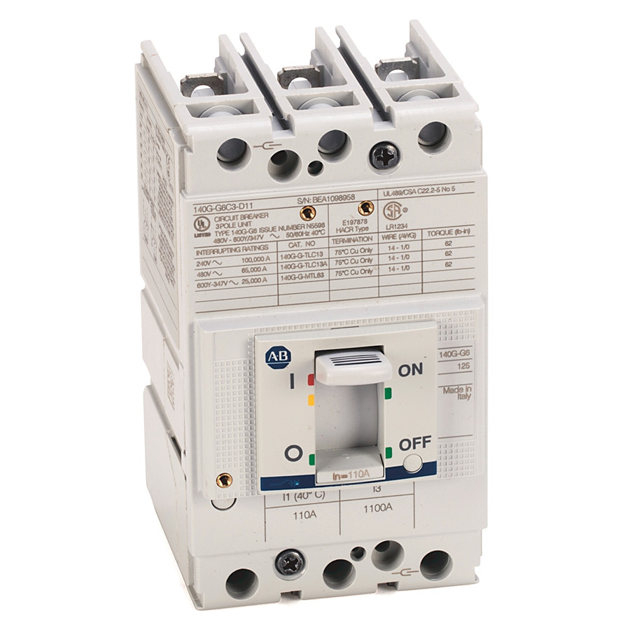 CIRCUITBREAKER CAJA MOLDEADA, MARCO G, 65KA A 480V, 100A, 3 POLOS - 140GG6C3D10