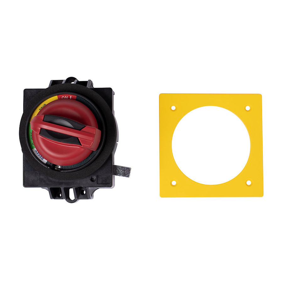 ACCESORIOS PARA MANIJAS/MECANISMOS OPERATIVOS, MANIJA GIRATORIA PARA PUERTA, ROJO/AMARILLO - 140GGRTMR