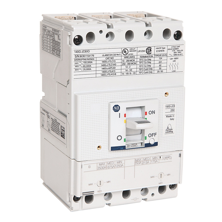 CIRCUIT BRAKER 3 POLOS 250A FRAME JC 480V MCCB 65KA - 140GJC6H3D25