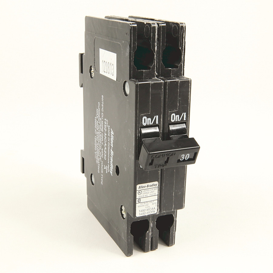DISYUNTOR MINIATURA, MONTAJE EN RIEL DIN, 10 KA, 120/240 V CA, 2 POLOS, 30 AMPERIOS - 1492MCAA230