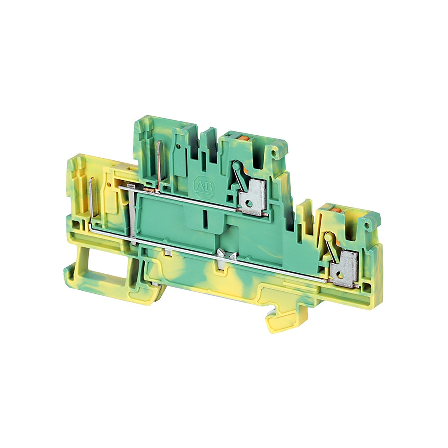 BLOQUES DE TERMINALES A PRESIÓN 1492-P, 2,5 MM² (AWG 28 - AWG 12), BLOQUE DE CONEXIÓN A TIERRA - 1492PDG32PC