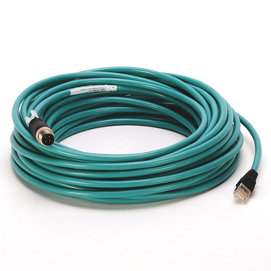 CABLE ETHERNET, 4 CONDUCTORES, M12, MACHO RECTO, ESTÁNDAR, RJ45, MACHO RECTO, TEAL PUR, BLINDADO, 10 - 1585DM4UBJM15