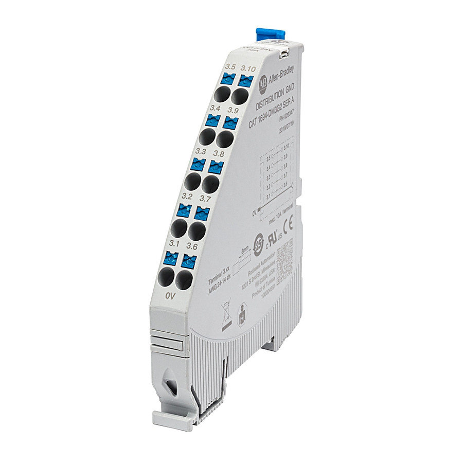 MODULO DE DISTRIBUCION, 10 TERMINALES GND, 20A - 1694DM3G2