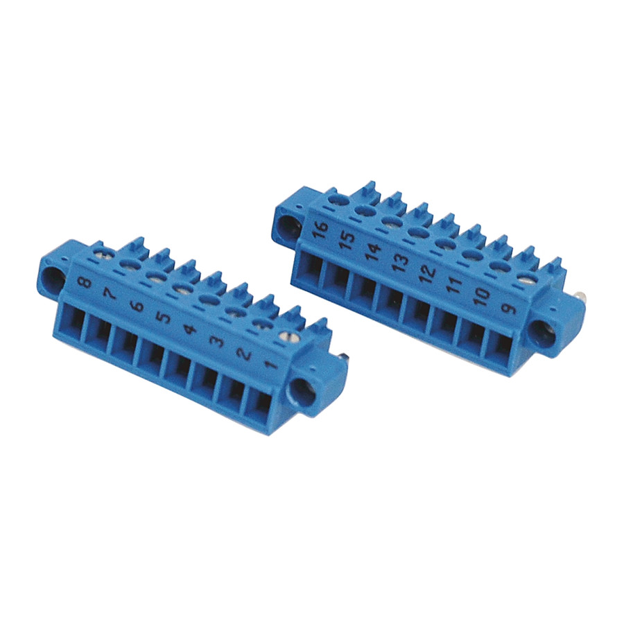 TERMINAL INTRINSECAMENTE SEGURO, 2 X 8 POLOS, TORNILLO, PARA USO CON E/S EX - 1719TB8X2