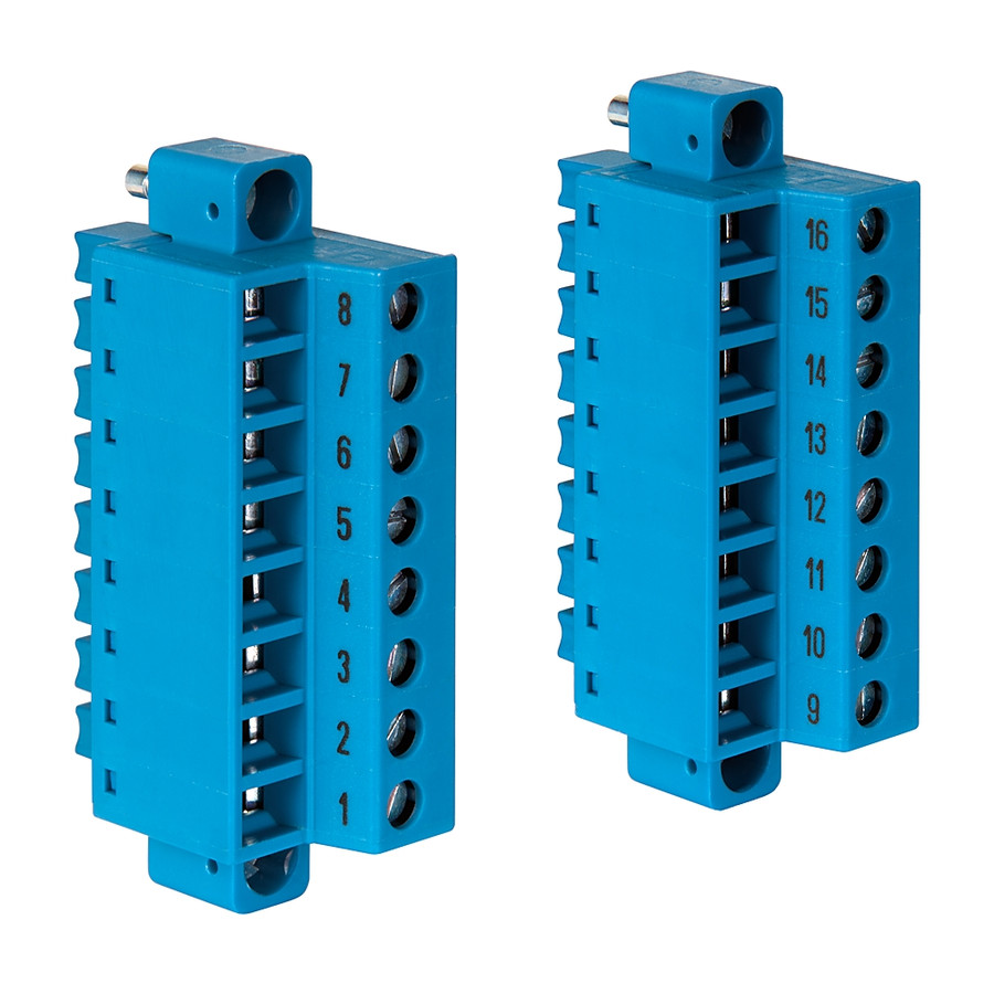TERMINAL DE TORNILLO FRONTAL DE 2X8 POLOS DE E/S - 1719TB8X2F