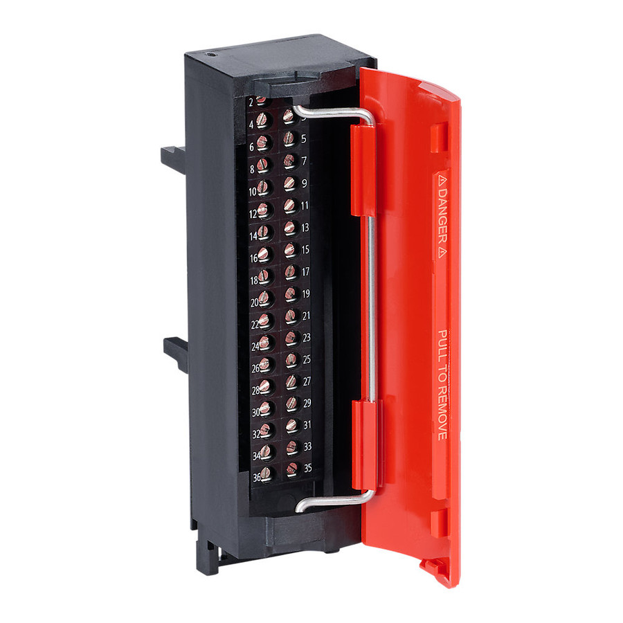 BLOQUE DE TERMINALES, CONTROLADOR CONTROLLOGIX, 36 PINES, TORNILLO, CON CARCASA DE PERFIL BAJO, ROJO - 1756TBCHS