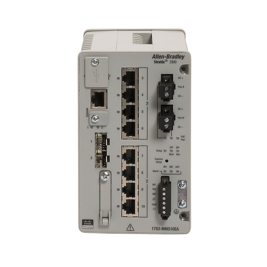 SWITCH STRATIX 5800, BASE MODULAR, 8 PUERTOS POE 100/1000, 2 SFP 100/1000, CAPA 2 FW - 1783MMS10E