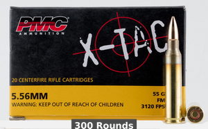 5.56x45mm – 55 Grain FMJ – PMC (5.56X) 300 Rounds