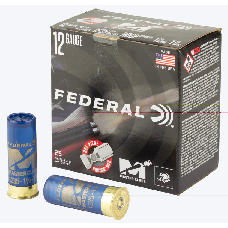 Fed Mast Cls 12ga 2.75" 1 1/8oz #7.5