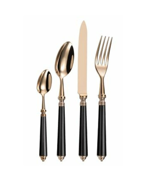 Alain Saint-Joanis Séville Cutlery Collection (Black and Rose Gold Accent)