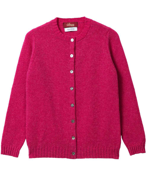 Women's Shetland Wool Sweaters: Shetland Wool Crew Neck Cardigan ...