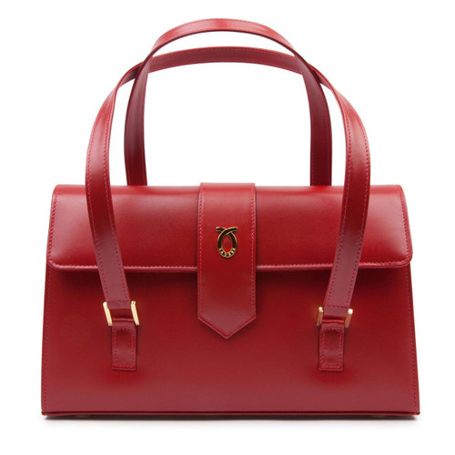 Launer London Bellini Red Leather Bag