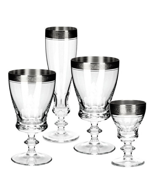 "Concord" Crystal Collection (Minton Rim, White Gold)