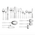 Classic Baguette Cutlery Collection in Sterling Silver