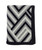 Johnstons of Elgin Merino Wool and Cashmere Chevron Sofa Throw Blanket in Navy/Silver