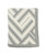 Johnstons of Elgin Merino Wool and Cashmere Chevron Sofa Throw Blanket in Grey/White