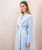 Johnstons Women's Cashmere and Silk Robe in Blue Mélange