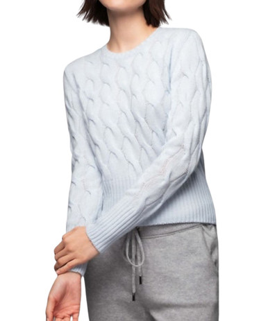Women's Cashmere Sweaters: Johnstons of Elgin Cashmere Gauzy Cable