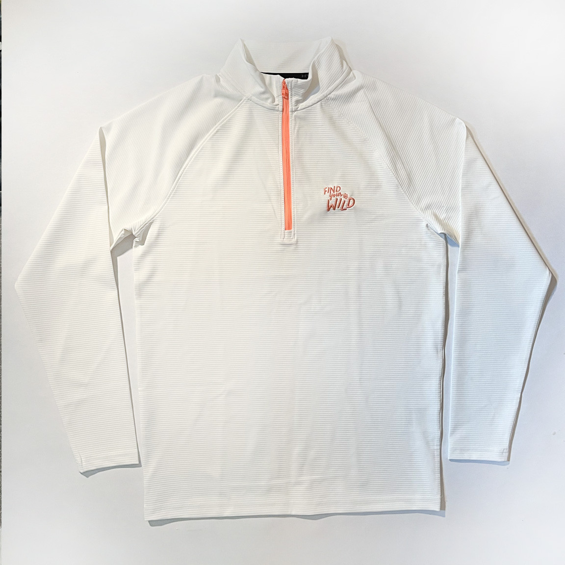 Under Armour Mens 1/4-Zip Fusion Ottoman: White/Peach