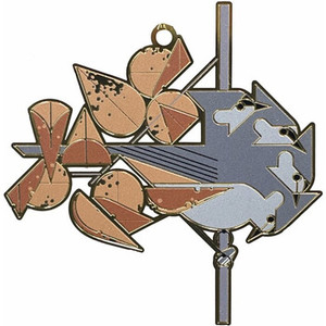 Charley Harper Titmouse Tidbit Brass Adornment