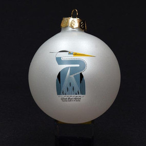 Charley Harper Great Blue Heron Glass Ornament