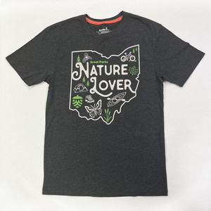 Nature lover t-shirt in grey
