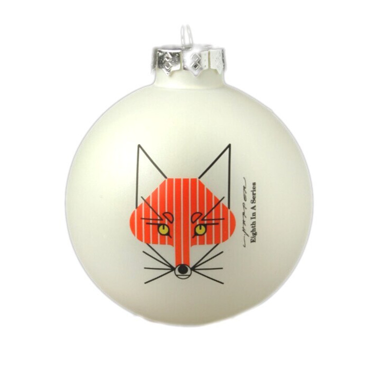 Charley Harper Fox Glass Ornament