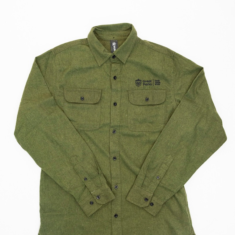 Great Parks Flannel in Army Green