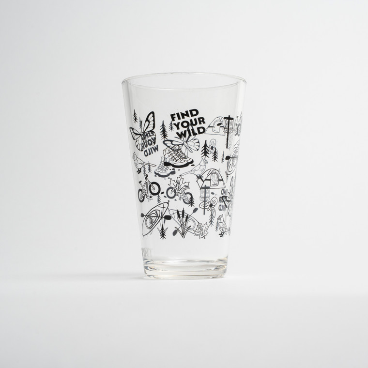 Great Parks multi-print clear silipint glass