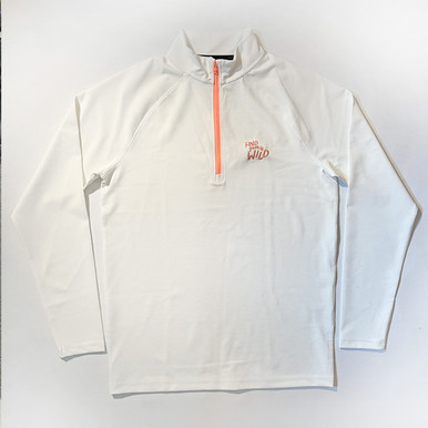 Under Armour Mens 1/4-Zip Fusion Ottoman: White/Peach