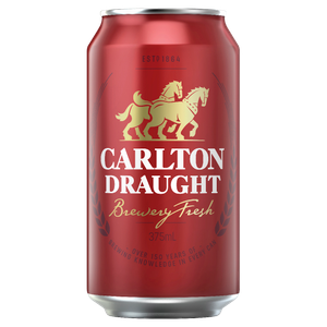 Carlton Draught 375mL Cans 24 Pack