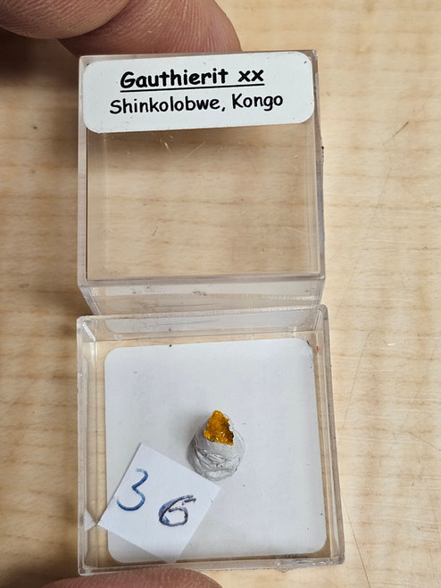 Rare Gauthierite Crystal – Shinkolobwe Mine Congo Uranium Mineral