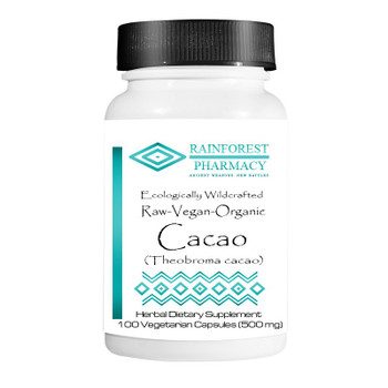 Cacao 100 Vegetarian Capsules by Rainforest Pharmacy