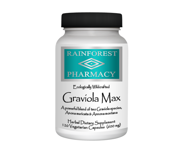 Graviola Max 600 mg- 120 Vegetarian Capsules Rainforest Pharmacy