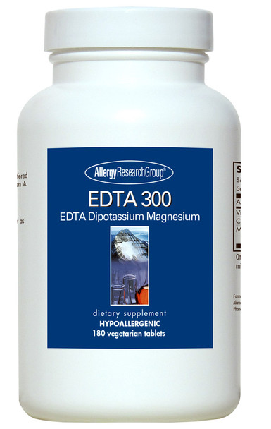 EDTA 300 EDTA Dipotassium Magnesium 180 Vegetarian Tablets (Allergy Research Group)