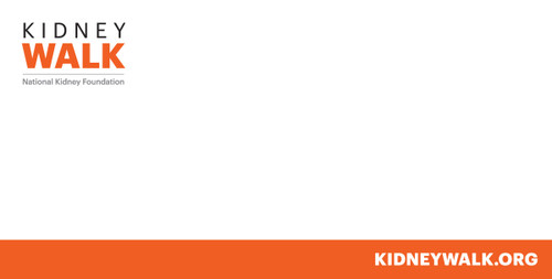 Kidney Walk - 48 x 24 Team Banner - 40/box