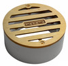 NDS  3" Round Satin Brass Grate w/PVC Collar NDS  3" Round Satin Brass Grate w/PVC Collar