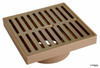 NDS  6" Square Satin Brass Grate w/Styrene Adaptor NDS920B NDS  6" Square Satin Brass Grate w/Styrene Adaptor NDS920B
