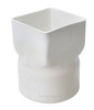 PVC 5" x 5" x 6" SDR35 Downspout Adapter (Centered) (DSA x Hub)